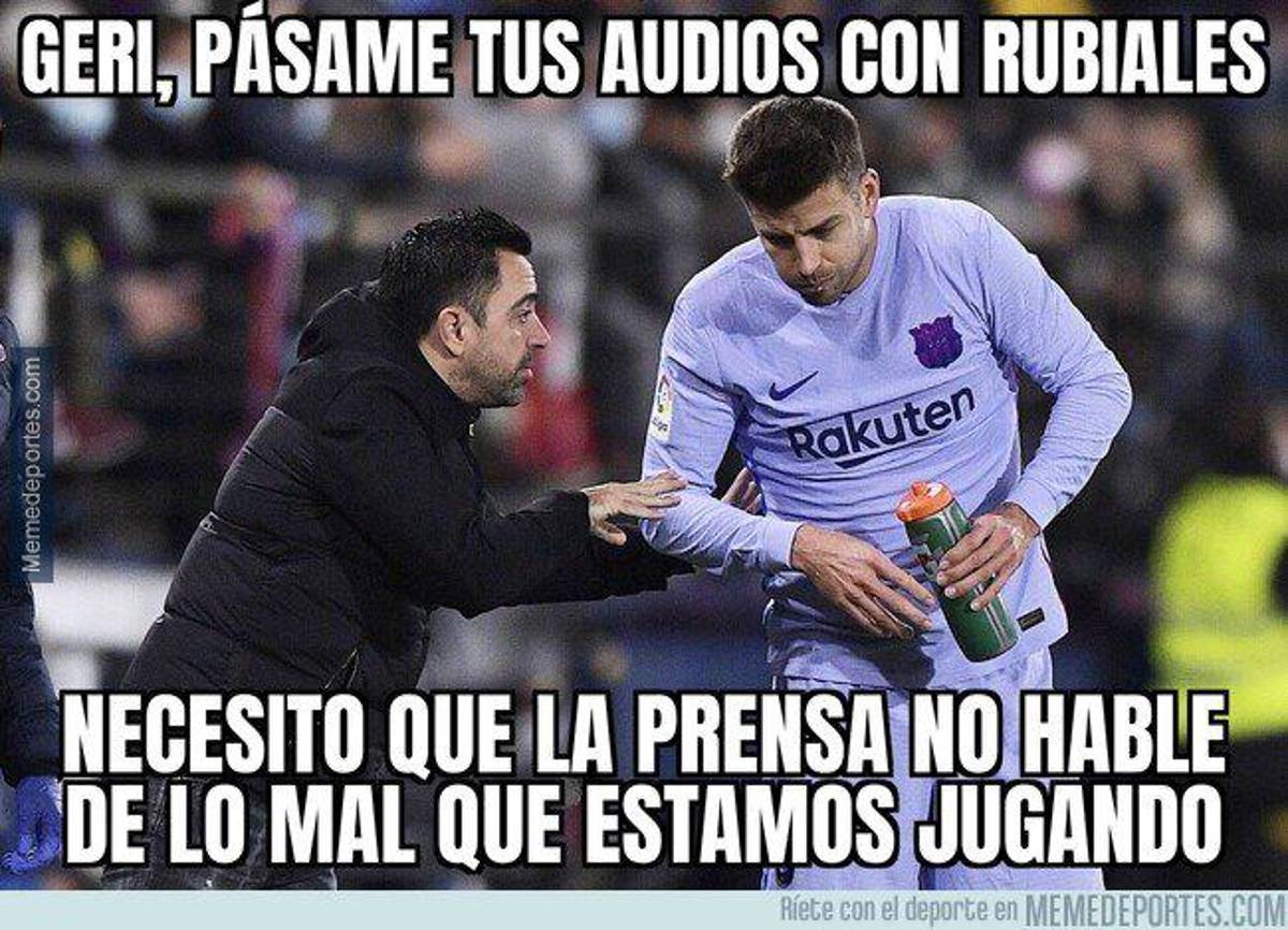 Florentino y Messi son protagonistas: Los jocosos memes que dejó los audios filtrados de Piqué con Rubiales por la Supercopa