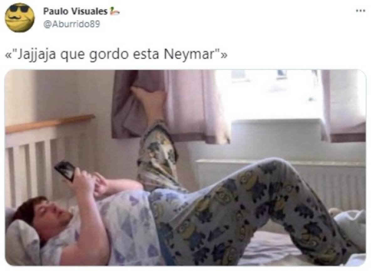 Neymar es víctima de los memes por la nueva 'panza' que desarrolló durante sus vacaciones