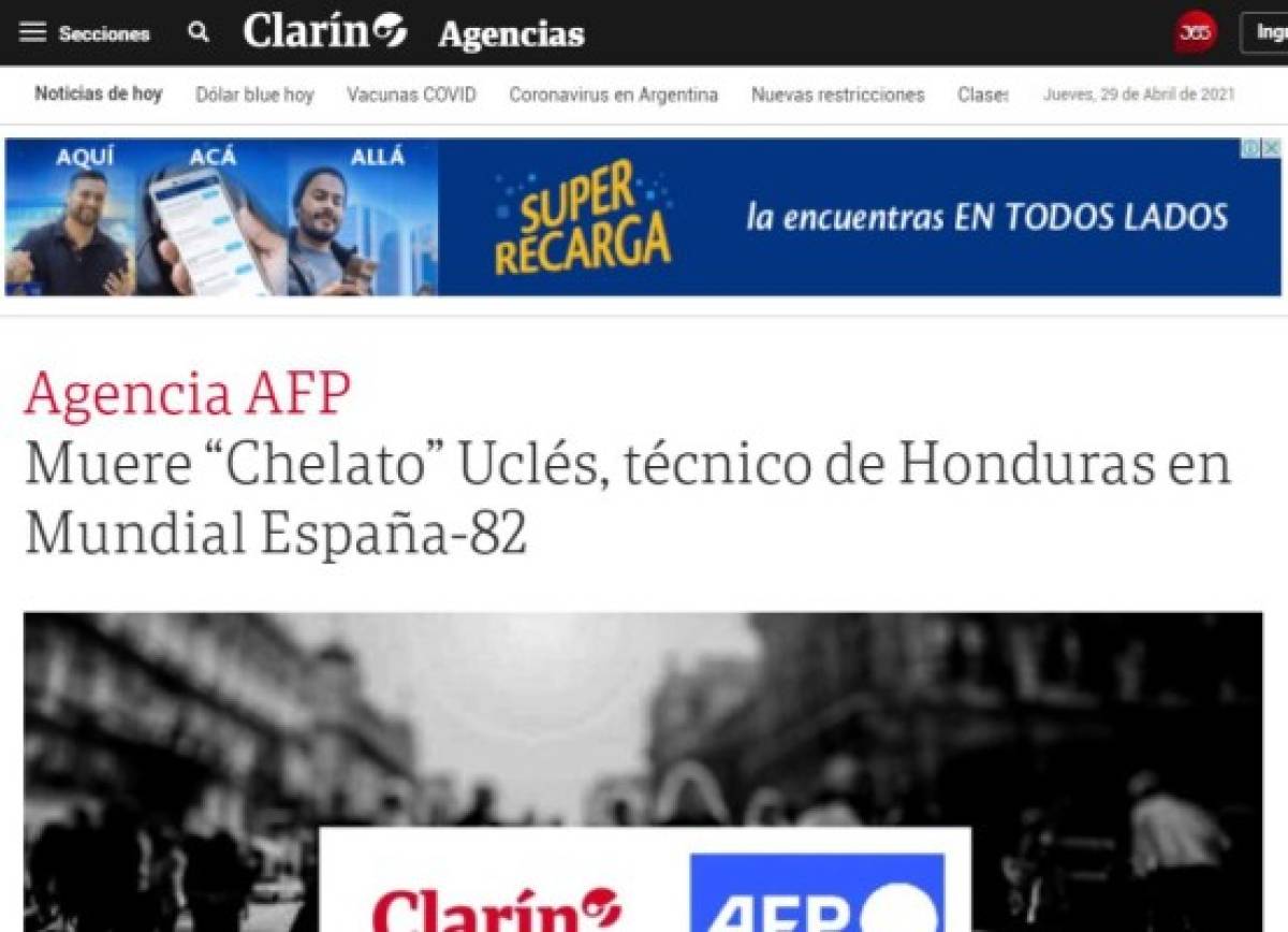 Impacto mundial por la muerte de Chelato Uclés: Lo que dicen los medios internacionales