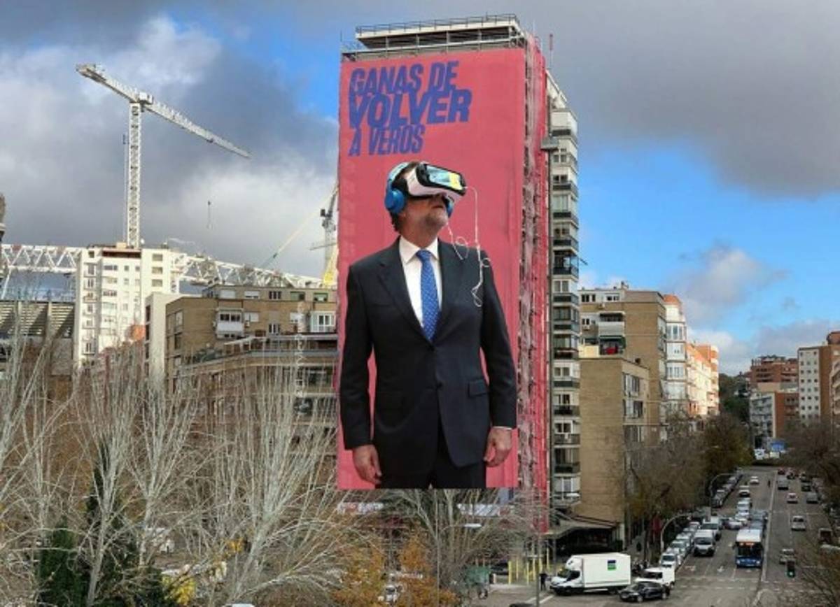 Barcelona: Laporta coloca un cartel gigante frente al Bernabéu y las redes estallan con memes