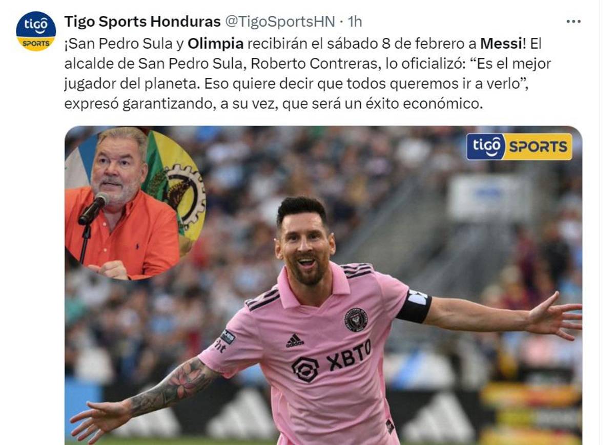 Messi y el Inter Miami generan opiniones por el amistoso en Honduras: “San Pedro Sula será la capital de Centroamérica”