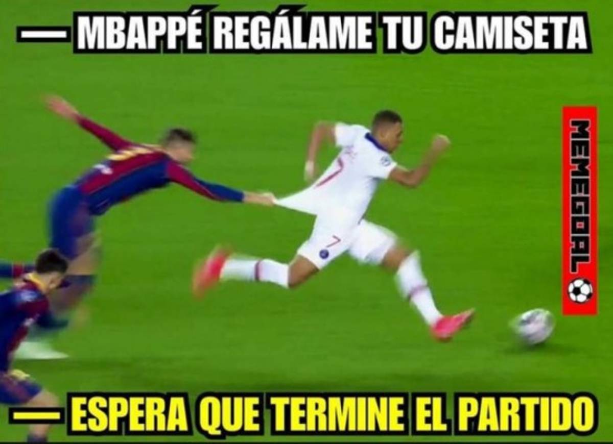 Hacen pedazos a Piqué y a Messi: Los otros memes de la goleada del PSG al Barcelona