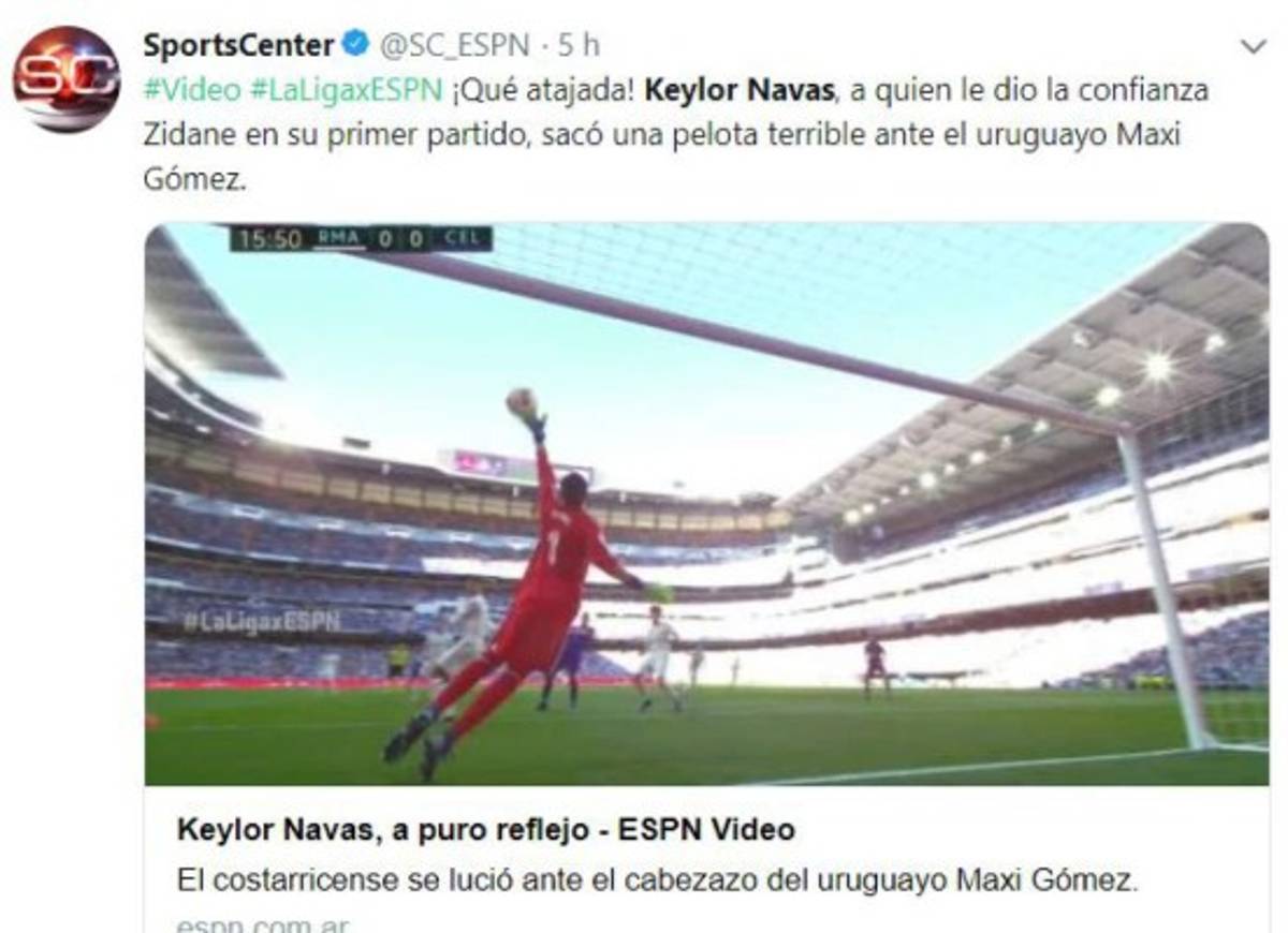 ¡Alabado y exaltado! En las redes sociales se rinden ante Keylor Navas