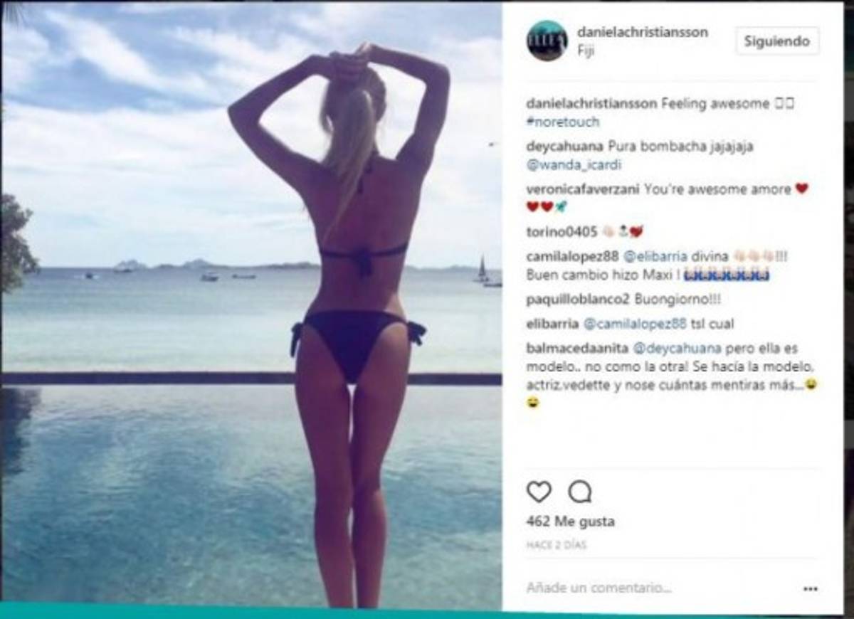 Las lujosas vacaciones de Maxi López y su tremenda novia sueca