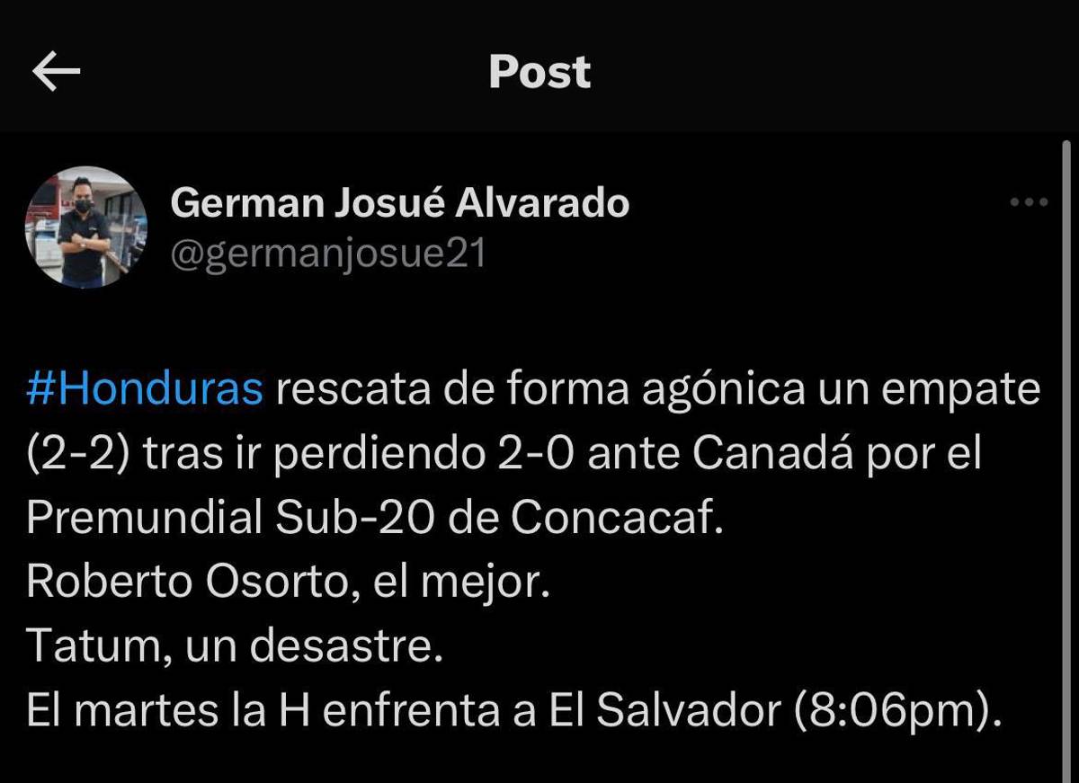 ”El mejor de Honduras”, “alma de la Selección”: Prensa se rinde ante Roberto Osorto tras ser héroe en el Premundial Sub-20