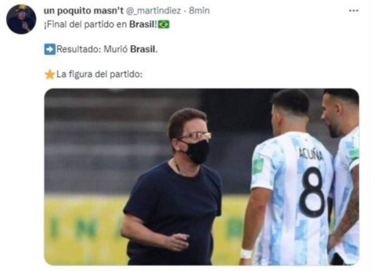 Brasil-Argentina se suspendió y los memes hacen pedazos a Messi, Neymar y Dibu Martínez