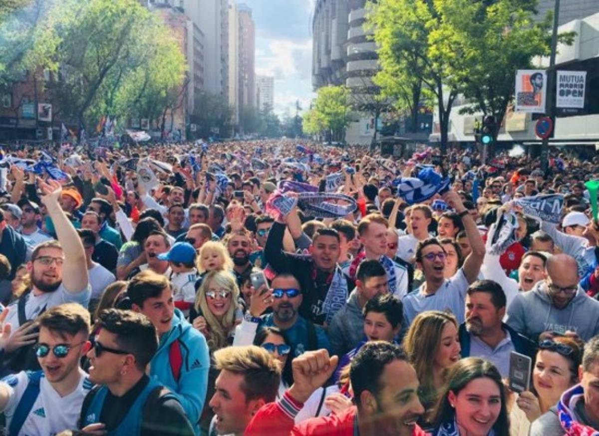 Imponente ambiente de Champions en las calles de España previo al Madrid-Bayern