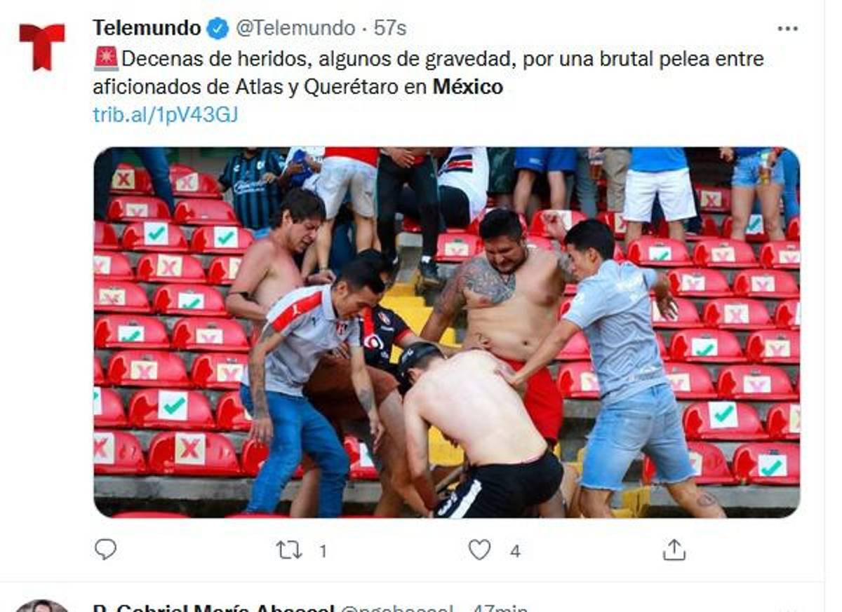 “Horror en México y vergüenza”: Lo que dice la prensa internacional sobre los actos de violencia en el Querétaro-Atlas