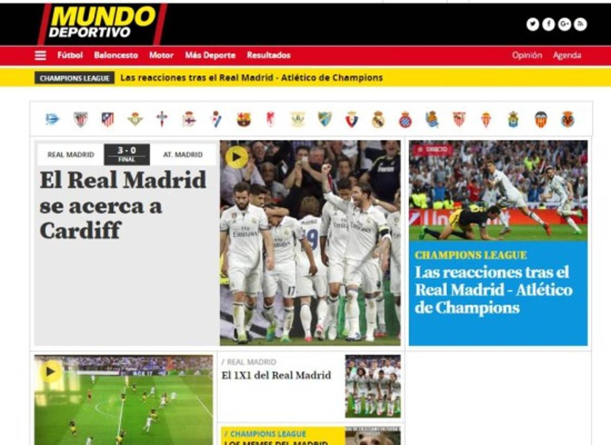Lo que dice la prensa internacional sobre el gane del Real Madrid: 'Atleti, yo soy tu padre'