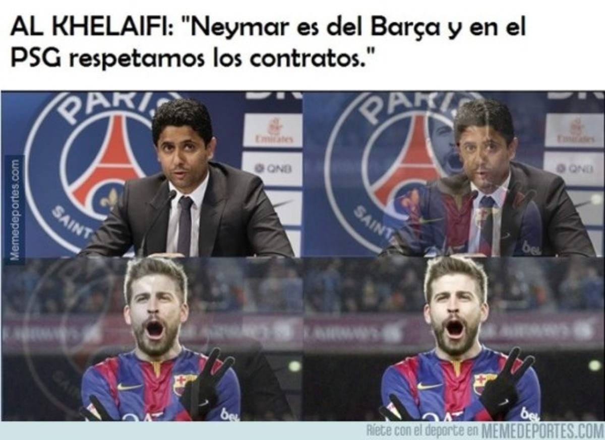 Neymar y su padre, atacados con duros memes tras su decisión de no seguir en Barcelona