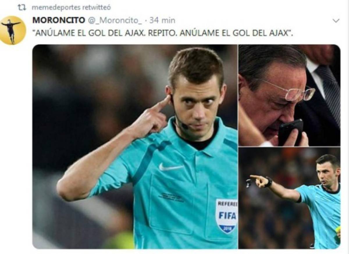 Memes: Hacen pedazos al Real Madrid por la 'ayuda' del VAR en el gane ante el Ajax