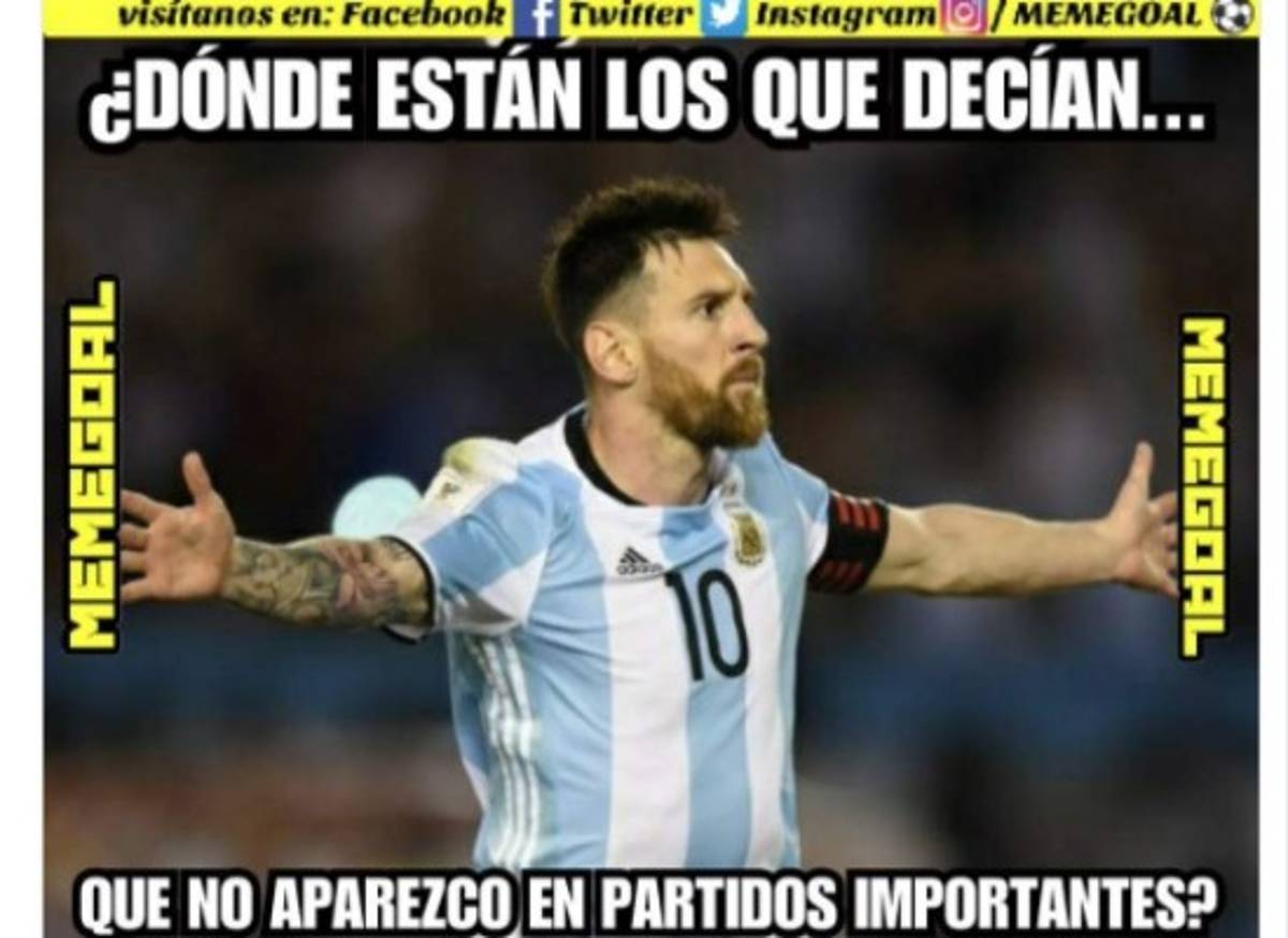 Los tremendos memes de la clasificación de Messi y Argentina al mundial de Rusia