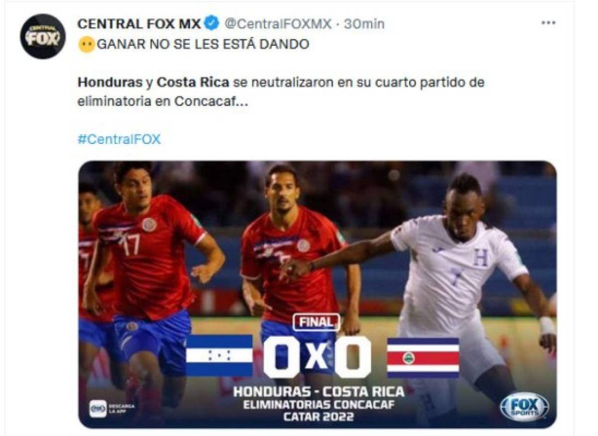 San Keylor, tibio empate y sufriendo: Lo que dice la prensa de Costa Rica del empate con Honduras