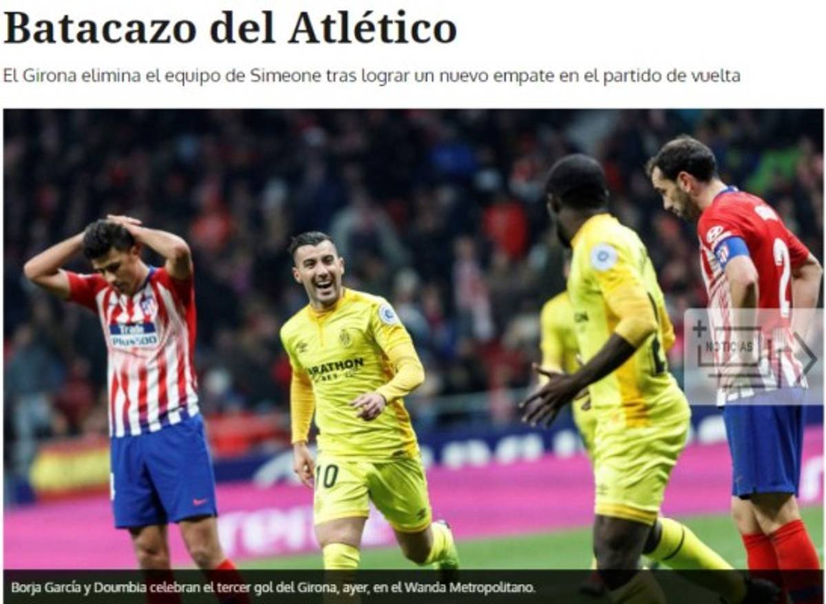 Portadas: Así titularon los diarios el batacazo del Girona del Choco Lozano ante el Atlético de Madrid