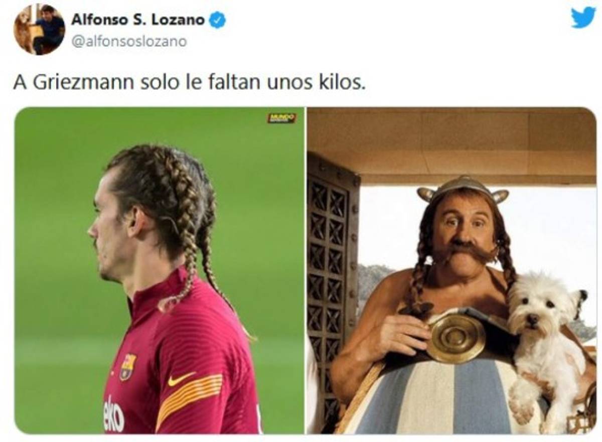 El nuevo look de Griezmann, protagonista de los memes en el Barcelona-Real Sociedad