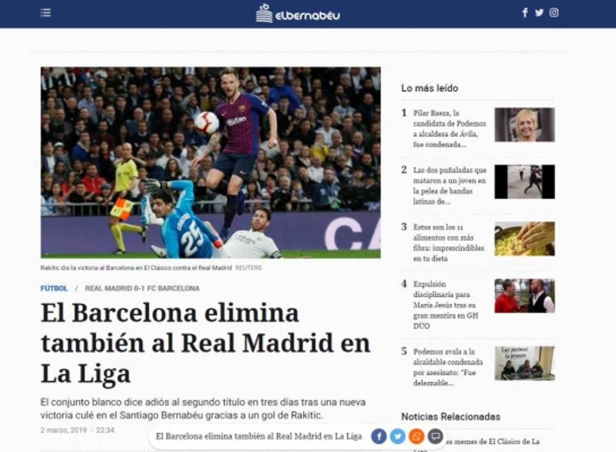 Prensa mundial: 'Barcelona, el nuevo papá del Real Madrid'