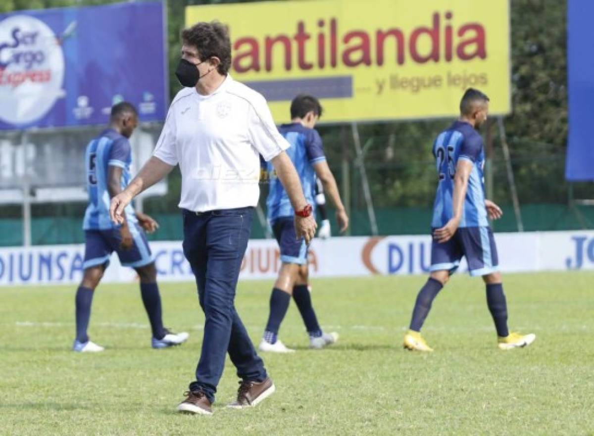 En fotos: Visita de lujo en el Vida-Motagua; el acrobático festejo de Omar Rosas y el cariñito de Nazar a su goleador