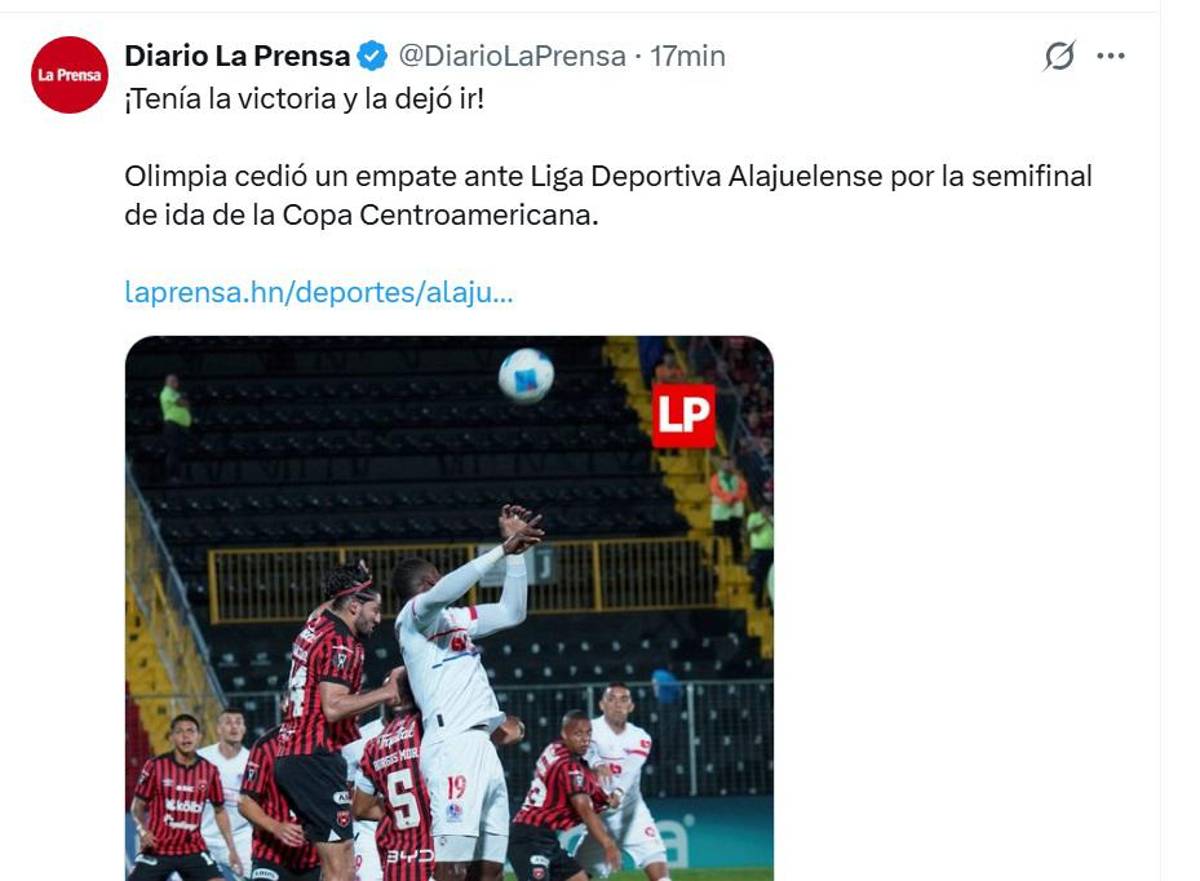 Olimpia se lleva la ventaja, el Morera Soto es de entrenamiento para el León: la prensa catracha y tica opinó con el Alajuelense vs Olimpia