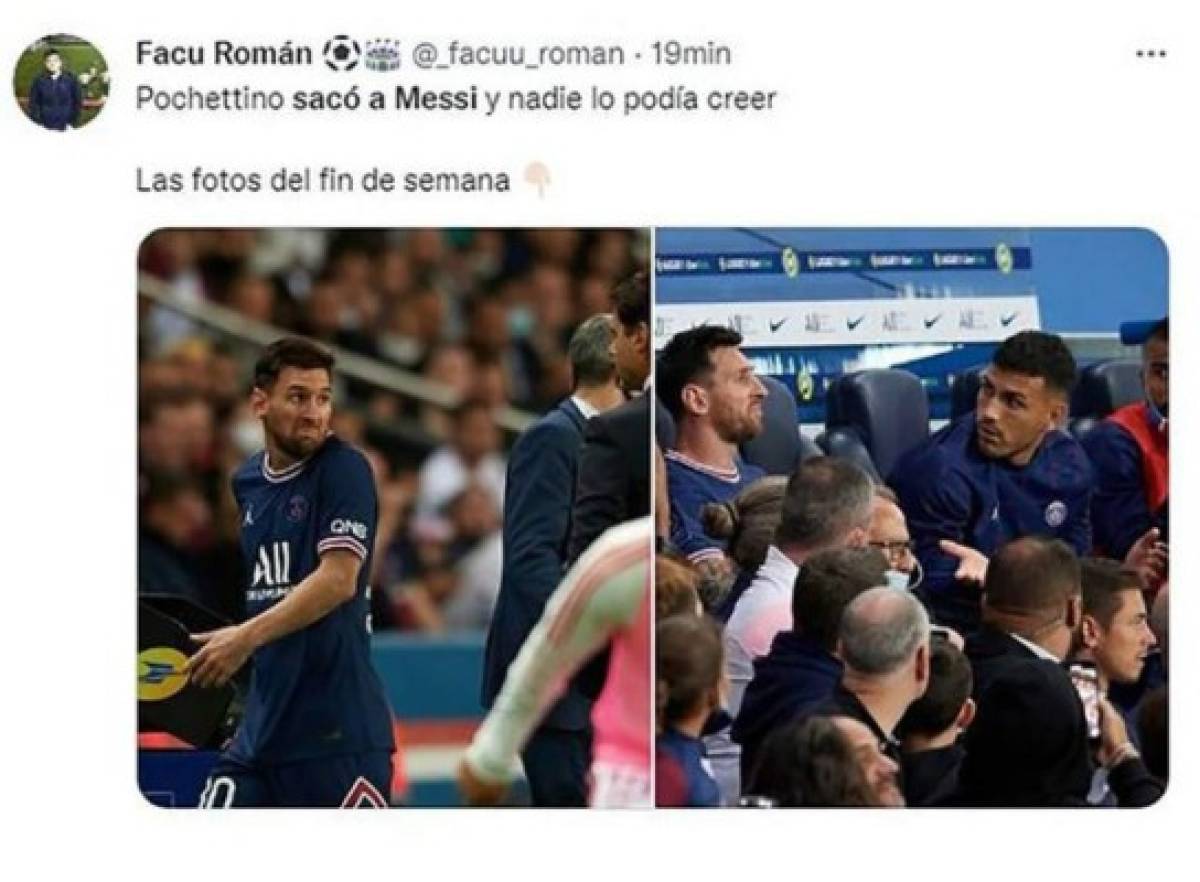 Pochettino armó la polémica en el PSG por sacar a Messi del partido y estallaron los memes