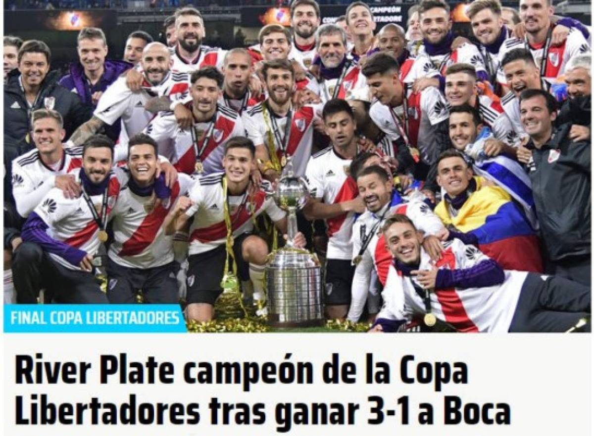¡Campeones! La prensa mundial se rinde ante River tras conquistar la Copa Libertadores