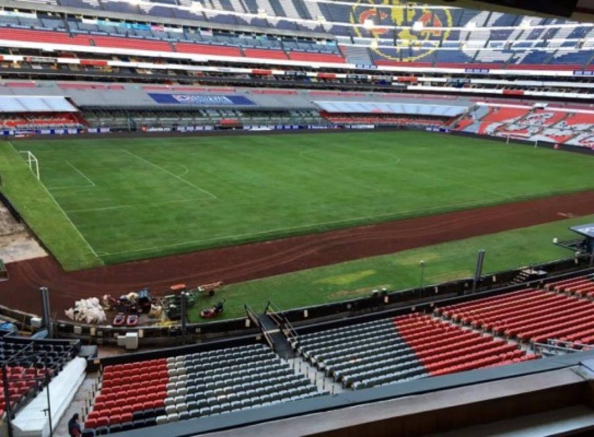 FOTOS: Así luce ahora el nuevo césped del Estadio Azteca que se estrenará hoy