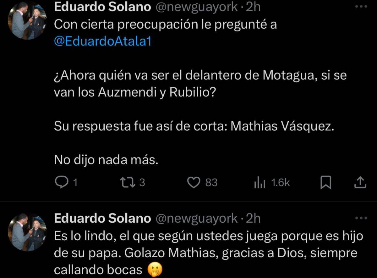 No jugaba porque era hijo del DT: la prensa se rinde ante Mathías Vázquez tras el triunfo de Motagua frenta Alajuelense