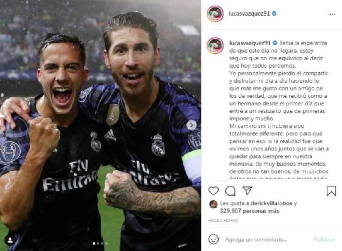 ¡Intenta no llorar! Los emotivos mensajes de despedida de los jugadores del Real Madrid a Sergio Ramos