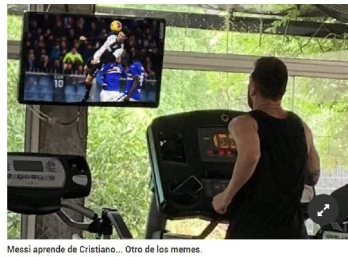 Messi viendo goles de Messi: Los crueles memes de la imagen viral del crack del Barcelona