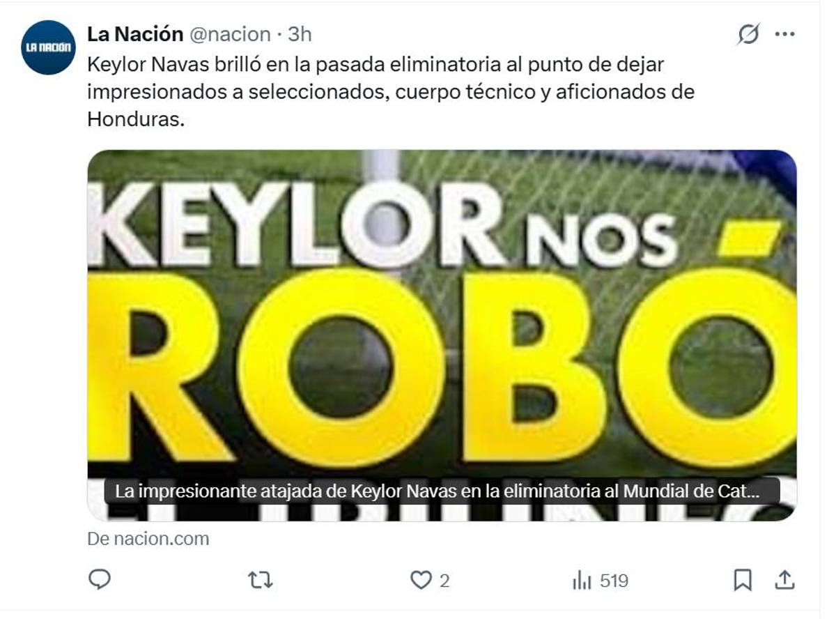 Keylor Navas reacciona y aumenta la tensión, así arman el 11 de los ticos y sacan la calculadora: Prensa ya vive al 100% el Honduras vs Costa Rica