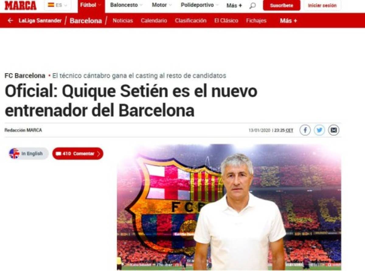 Prensa española sobre Setién: 'Dispone de cinco meses para hacer jugar al Barça a su modo”