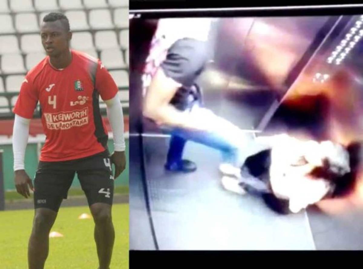 VIDEO: Futbolista colombiano es arrestado por agredir a su pareja en un ascensor