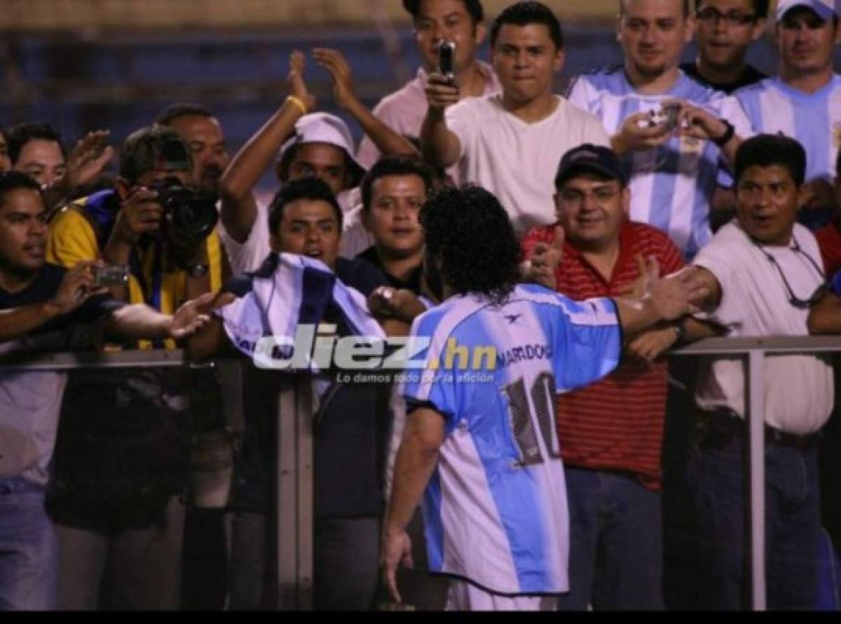La visita inolvidable de Diego Maradona en Honduras 14 años antes de su muerte