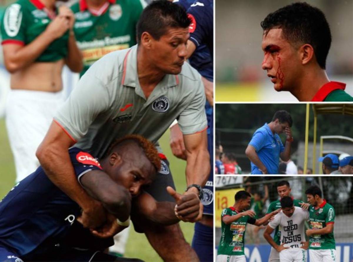 Las imágenes que no viste en televisión del Marathón-Motagua