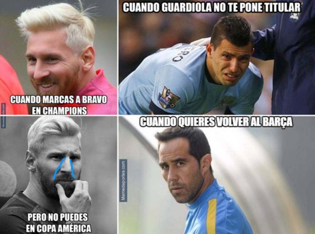 ¡Acribillan a Claudio Bravo y Guardiola en los memes de la Champions League!
