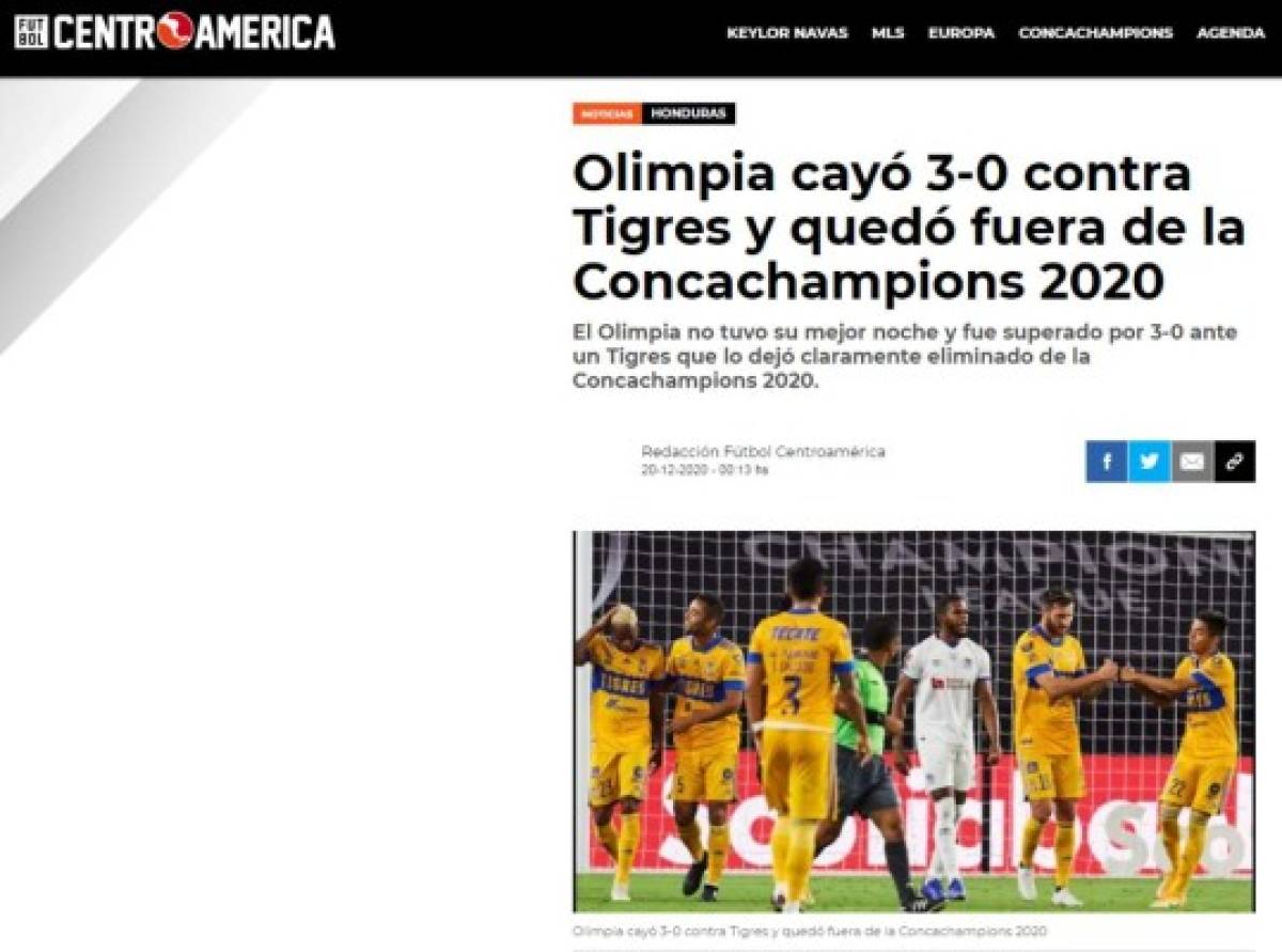 'Pasó caminando': Prensa mexicana e internacional sobre el triunfo de Tigres ante Olimpia en Concachampions
