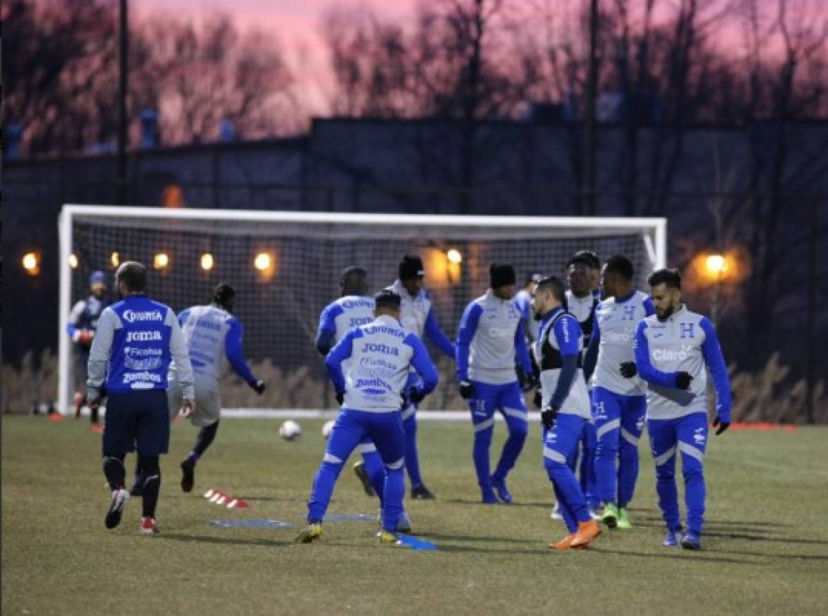 FOTOS: Con mucho frío y alegría, así fue el entreno de Honduras en Estados Unidos