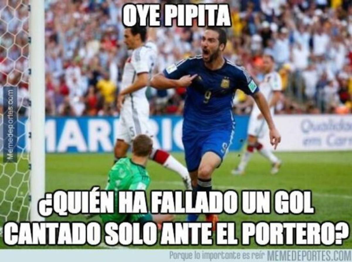 Los mejores memes de Gonzalo Higuaín por su terrible fallo en la final ante Chile