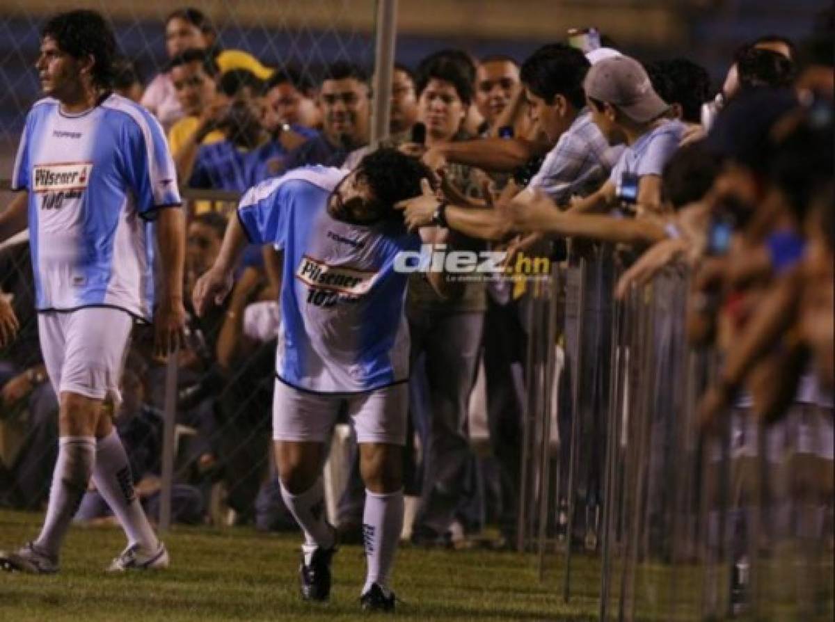 La visita inolvidable de Diego Maradona en Honduras 14 años antes de su muerte