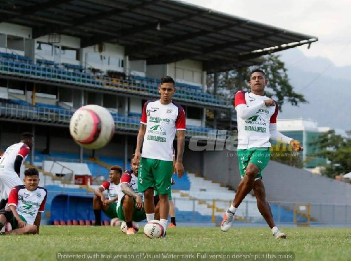 FOTOS: Marathón entrenó hasta cómo celebrar sus goles ante Real España