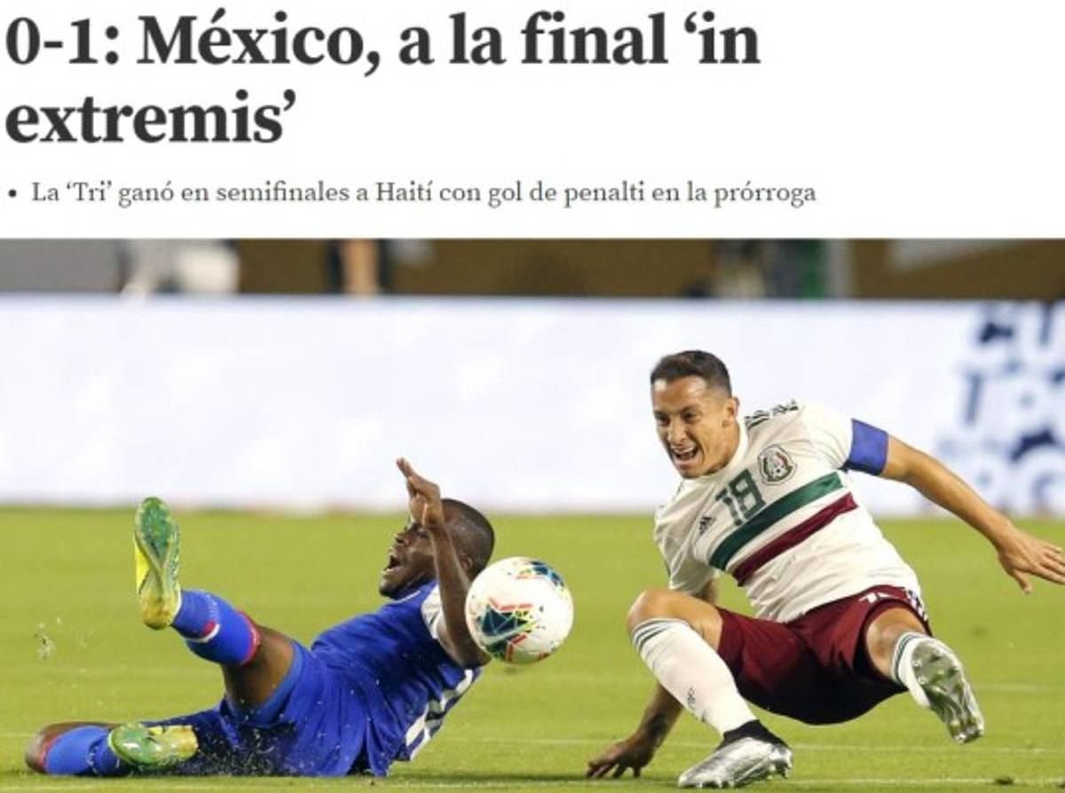 La prensa internacional tilda de 'bochornoso' el triunfo de México sobre Haití   