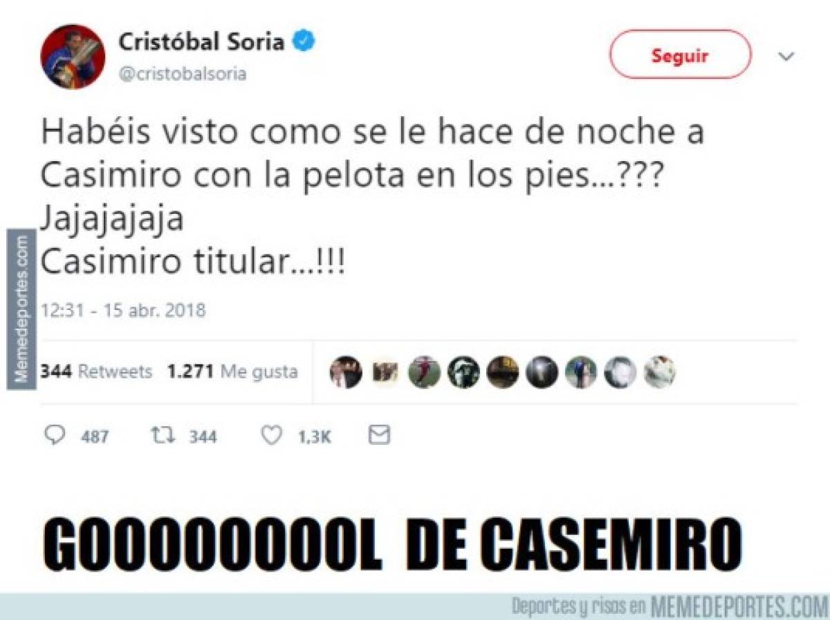 Para reír: Los memes del triunfo del Real Madrid sobre Málaga y con gol de Casemiro