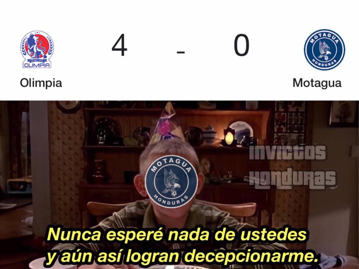 ¡Para reír! Los memes despedazan a Motagua por la paliza que sufrió ante Olimpia en el Morazán