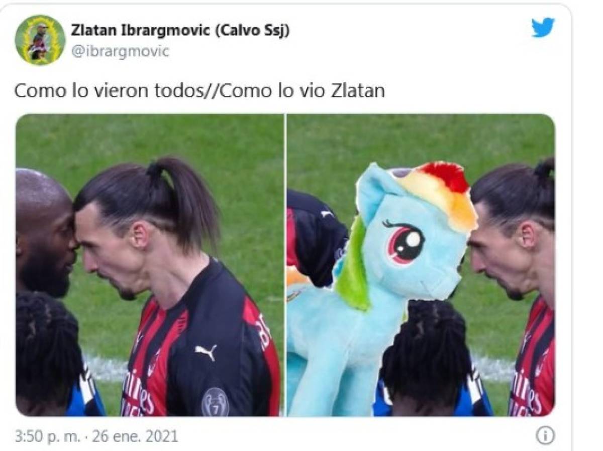 Crueles: Los memes que dejó el feroz cruce entre Zlatan Ibrahimovic y Lukaku en el derbi