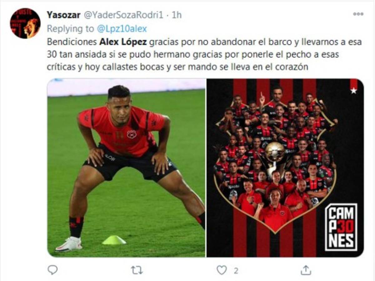 ¡Hasta le pidieron perdón! Las redes se inundan de elogios a Alex López tras la 30 del Alajuelense