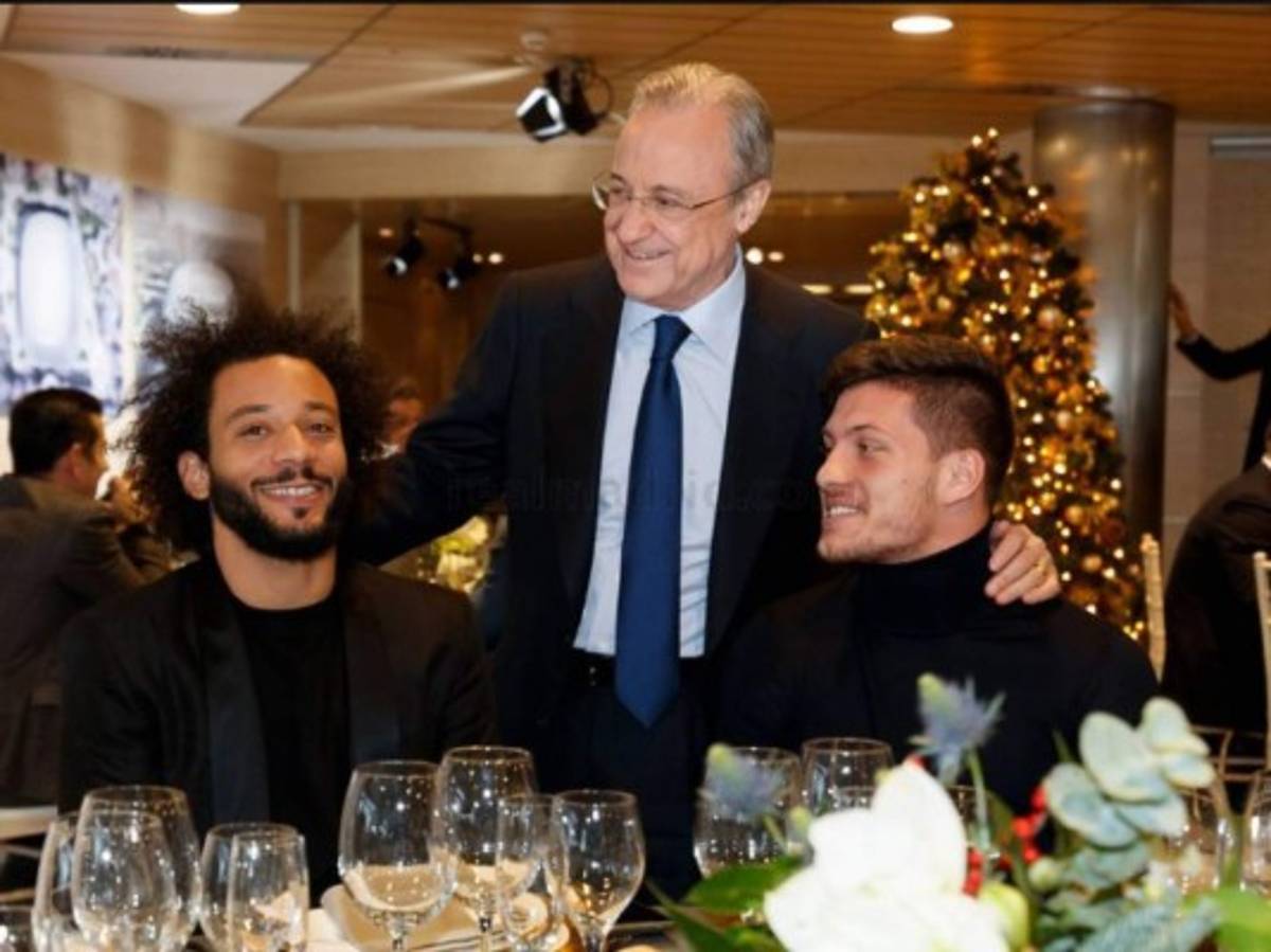 Así fue la cena de Navidad del Real Madrid: El look de Ramos y Florentino Pérez, el más cariñoso