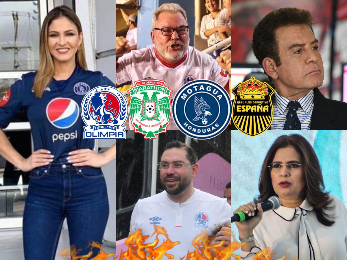 ¿Y Nasralla? Contreras, Jorge Cálix y Rixi Moncada tienen sus favoritos: Estos son los clubes que siguen los políticos en Honduras