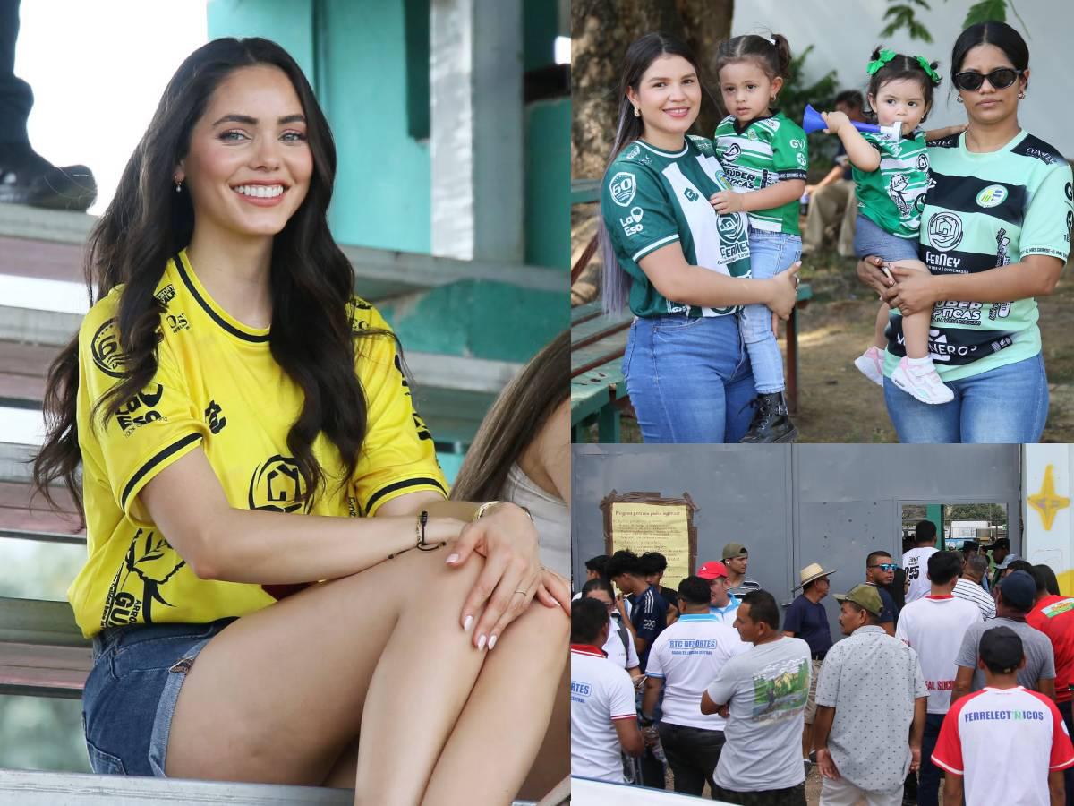 ¿Quién es la aficionada que robó suspiros? Ambientazo se vive con el partido del descenso entre Juticalpa FC y Real Sociedad