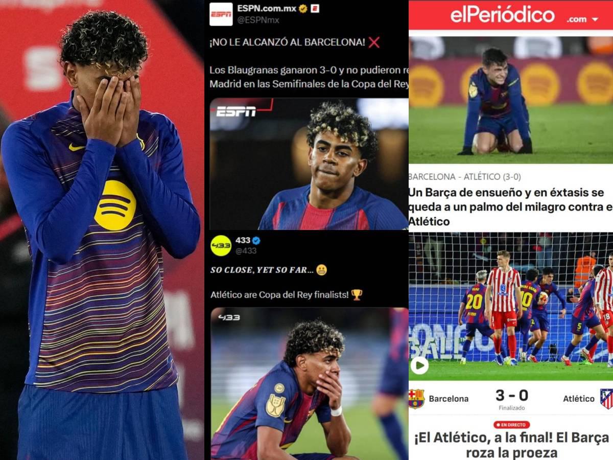 Honor a Barcelona, Al borde de la hazaña: la prensa reacciona tras la eliminación los culés y la clasificación del Atlético