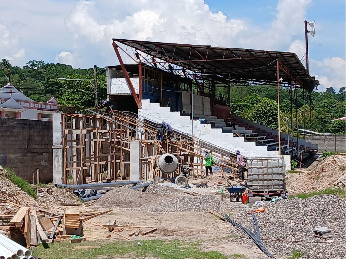 ¡A toda marcha! Así avanza la moderna remodelación del histórico Estadio Argelio Sabillón de Santa Bárbara