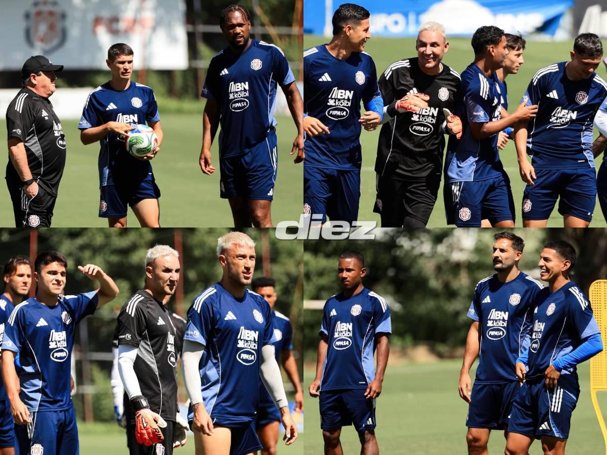 Entre bromas y risas; futbolista lastimado: así fue el último entreno de Costa Rica previo a la batalla ante Honduras